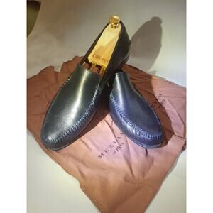 Mezlan Luxurrous Calfskin Dress Slip On Loafers Dark Blue Size 10.5